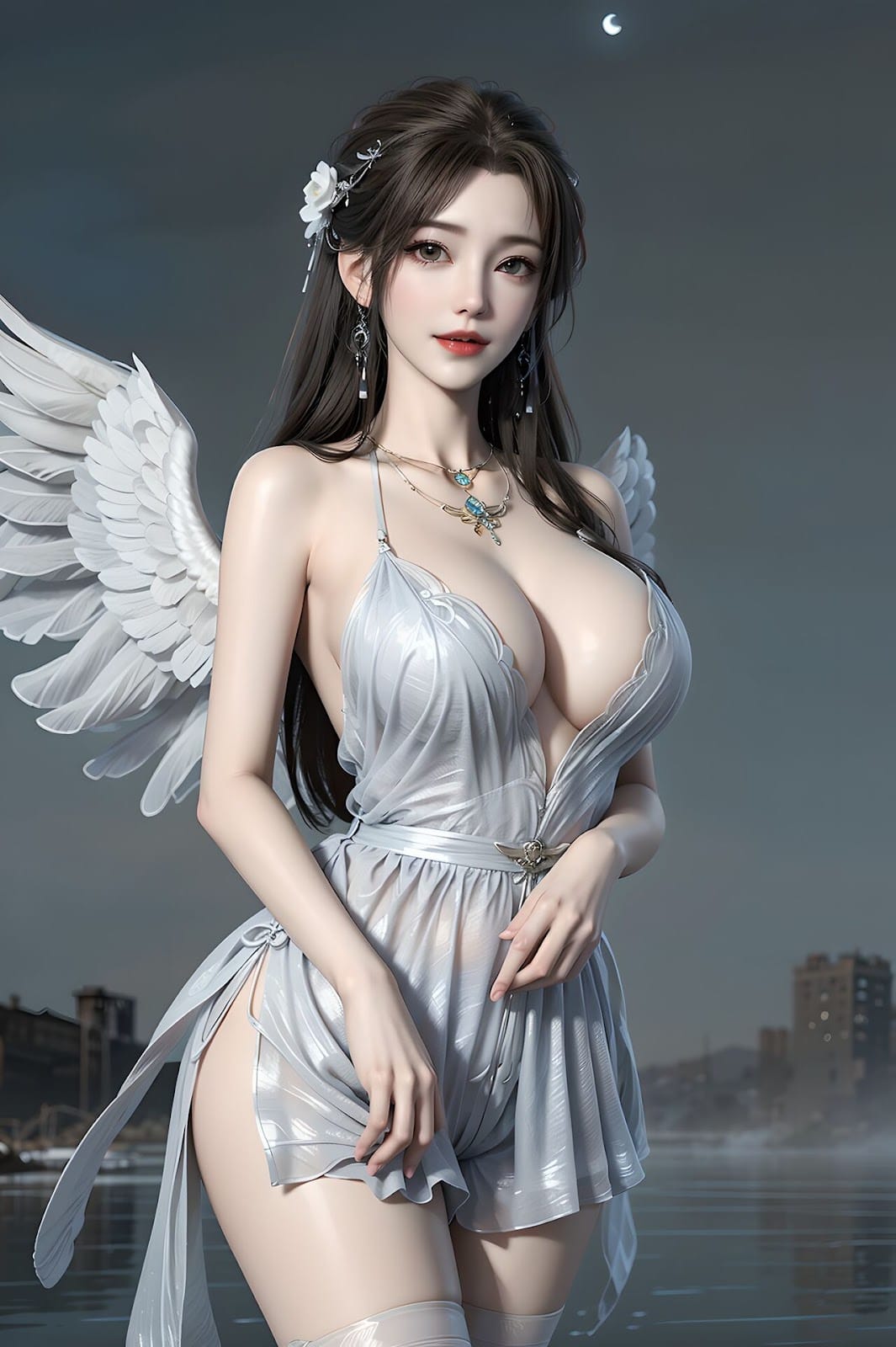 Ảnh AI Thanh Y 清漪  Qing Yi Thiên Thành Cánh Trắng 32 Ảnh<span class=