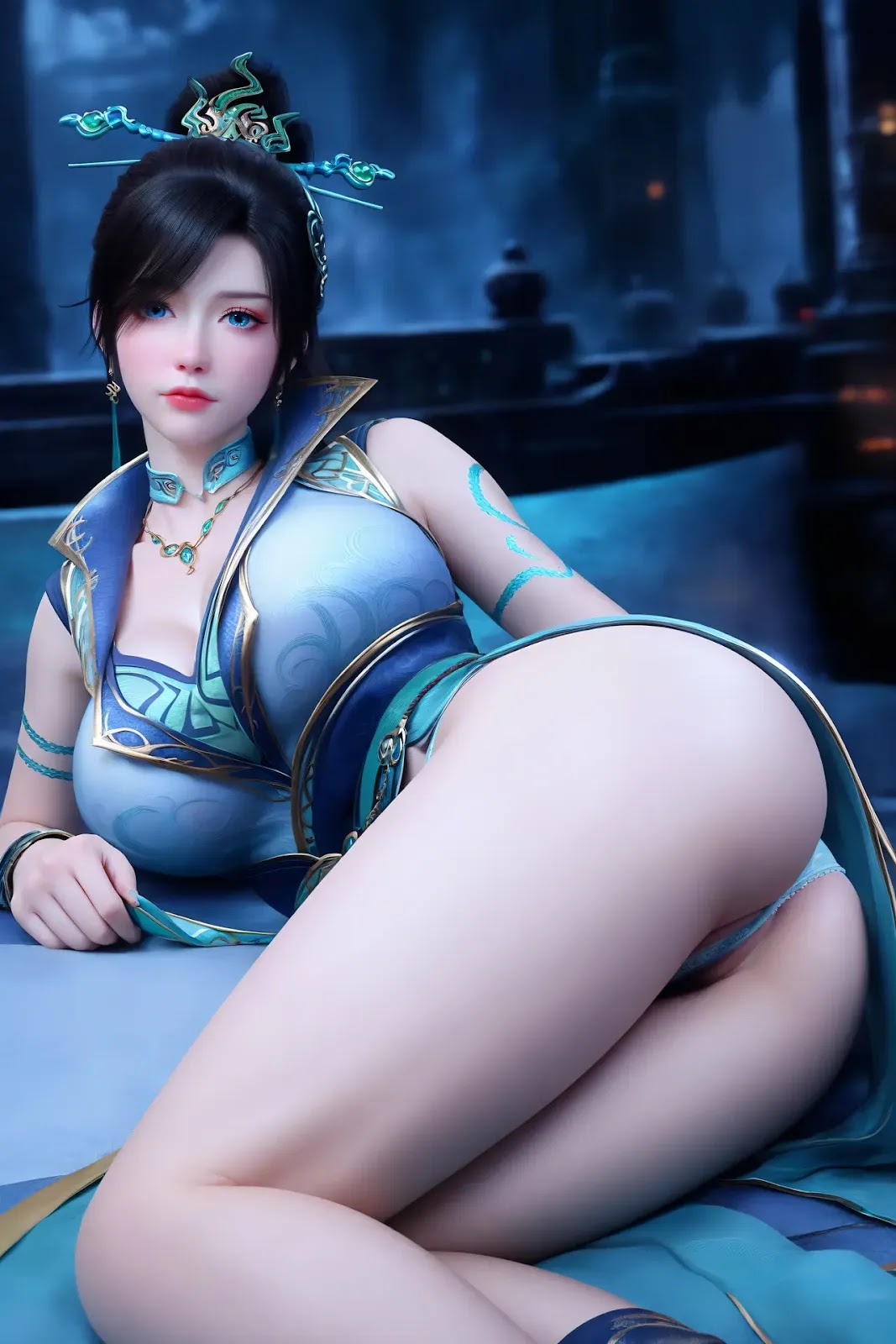 Ảnh Sex Hentai Thanh Lân 青鳞 Mông Đẹp 25 PIC